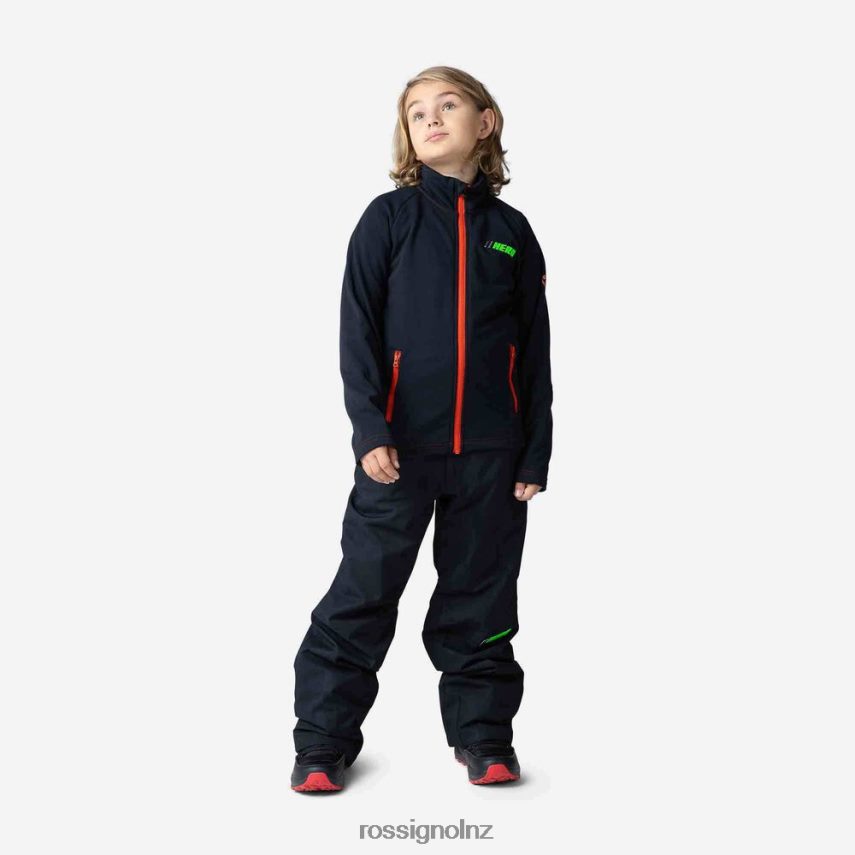 NZ Rossignol Boys Full-Zip Hero Clim Fleece Jacket Black F222Z21141 Tops