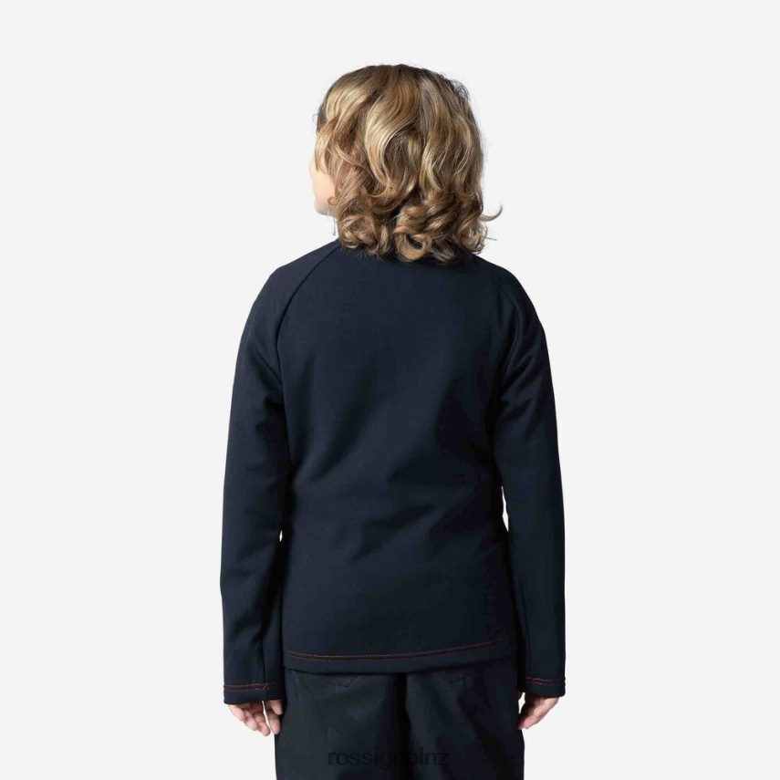 NZ Rossignol Boys Full-Zip Hero Clim Fleece Jacket Black F222Z21141 Tops