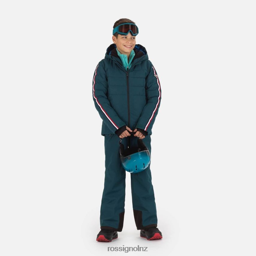 NZ Rossignol Boys Hiver Polydown Ski Jacket Deepteal F222Z21167 Tops