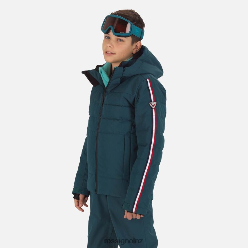 NZ Rossignol Boys Hiver Polydown Ski Jacket Deepteal F222Z21167 Tops