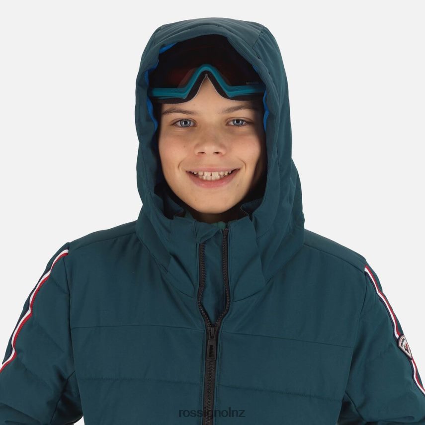 NZ Rossignol Boys Hiver Polydown Ski Jacket Deepteal F222Z21167 Tops