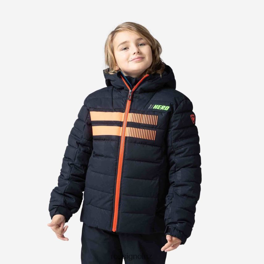 NZ Rossignol Boys Rapide Hero Ski Jacket Black F222Z21222 Tops