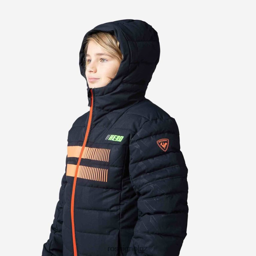 NZ Rossignol Boys Rapide Hero Ski Jacket Black F222Z21222 Tops