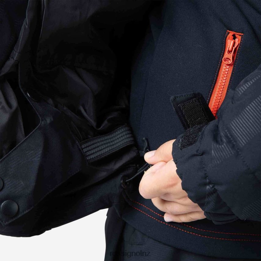 NZ Rossignol Boys Rapide Hero Ski Jacket Black F222Z21222 Tops