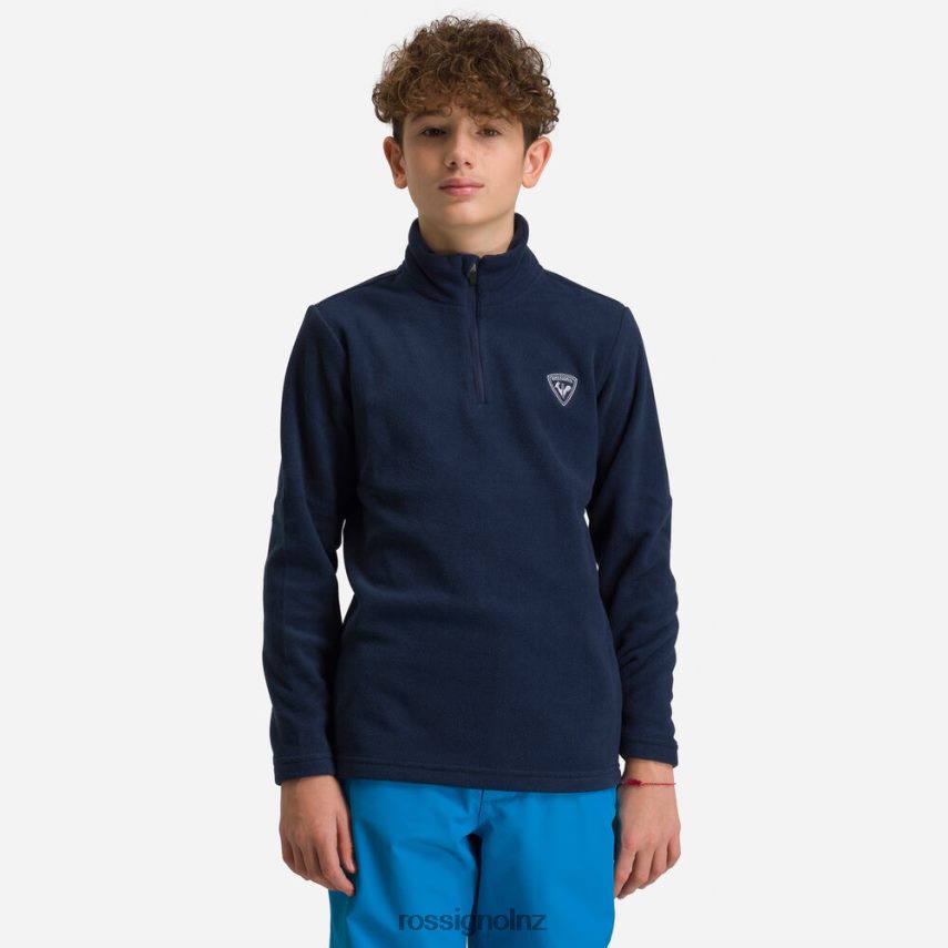 NZ Rossignol Boys Half-Zip Fleece Top Darknavy F222Z21134 Tops