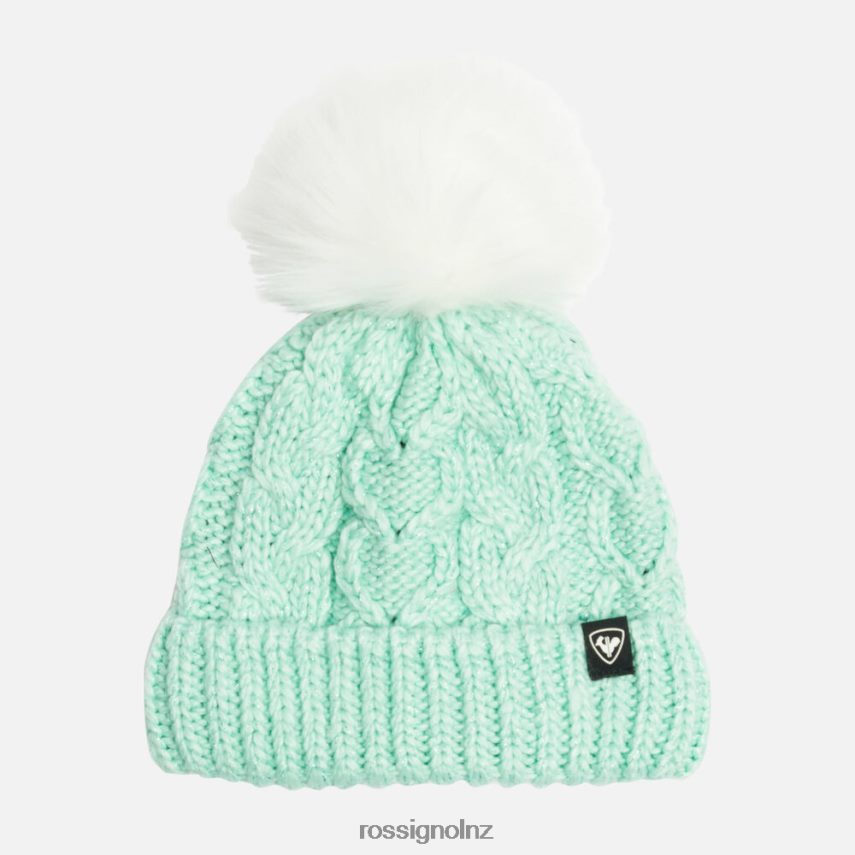 NZ Rossignol Girls Bony Fur Beanie Aqua F222Z21149 Accessories