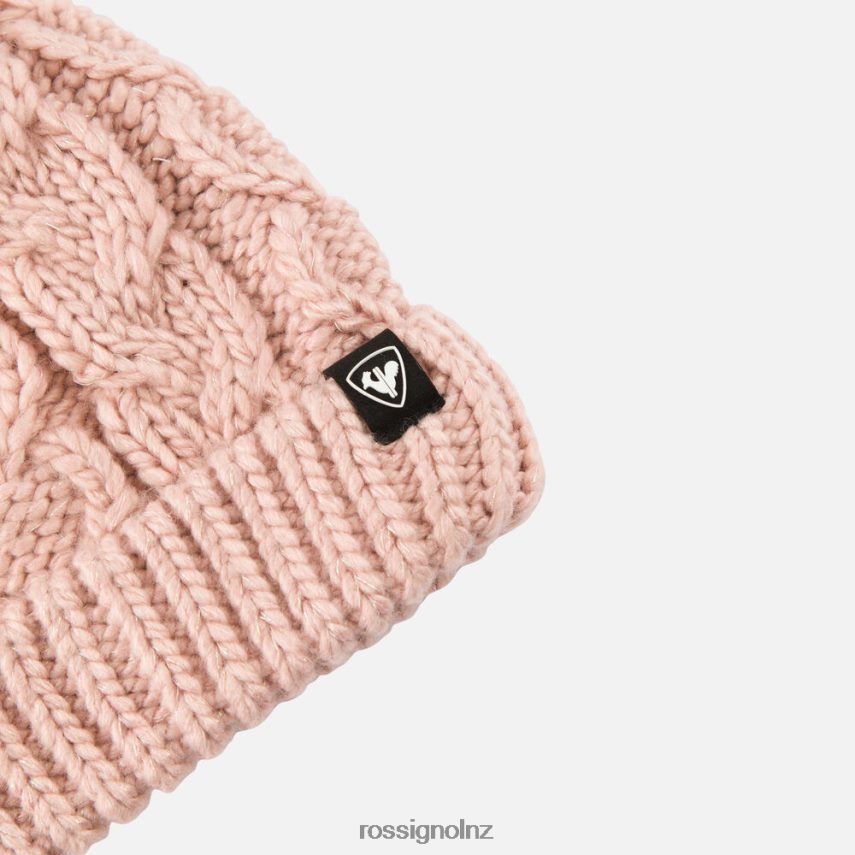 NZ Rossignol Girls Bony Fur Beanie Powder Pink F222Z21219 Accessories