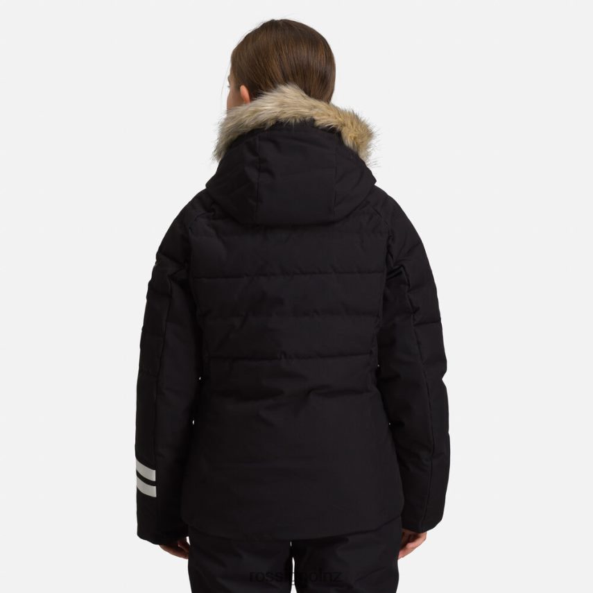 NZ Rossignol Girls Polydown Ski Jacket Black F222Z21213 Tops
