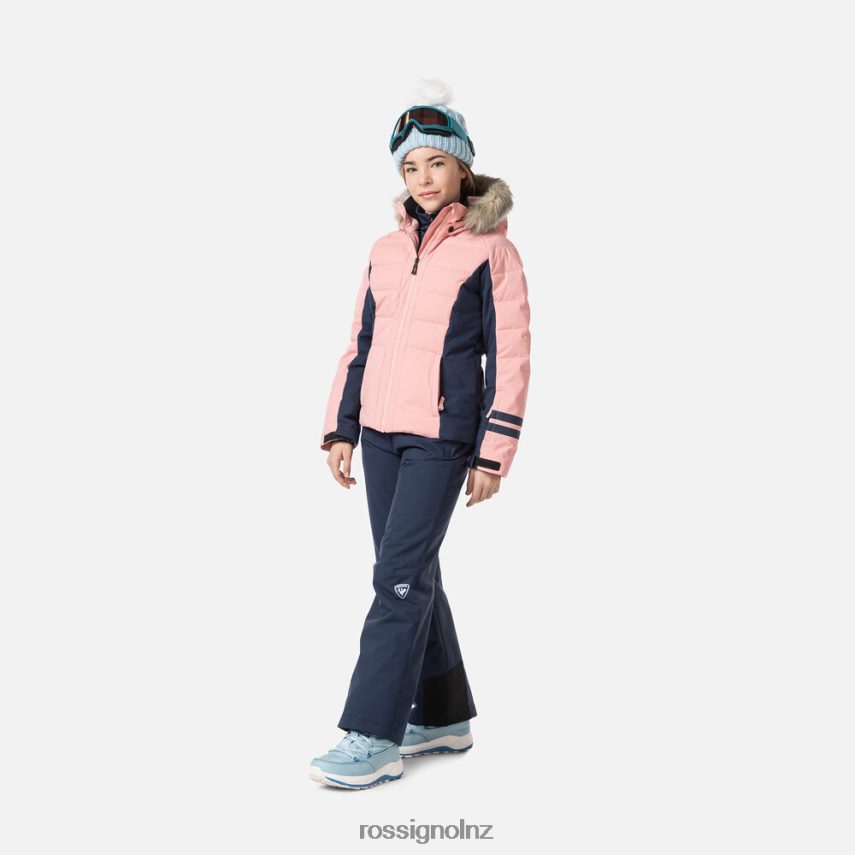 NZ Rossignol Girls Polydown Ski Jacket Cooperpink F222Z21182 Tops