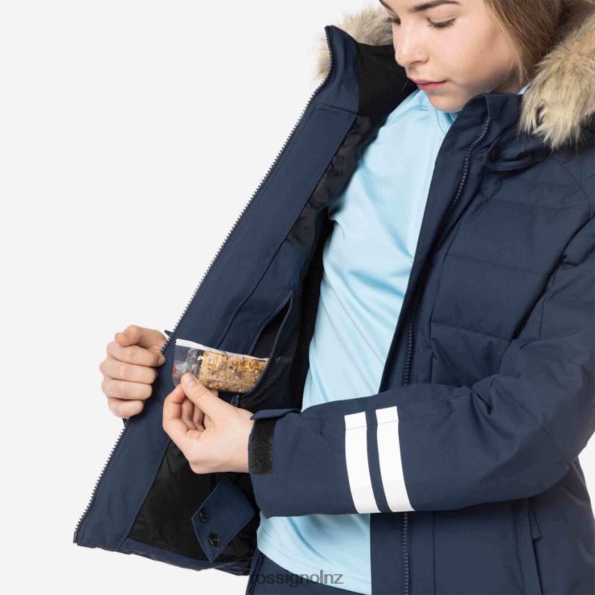 NZ Rossignol Girls Polydown Ski Jacket Darknavy F222Z21175 Tops