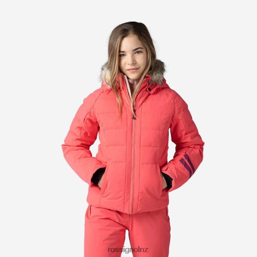 NZ Rossignol Girls Polydown Ski Jacket Pinklift F222Z21228 Tops