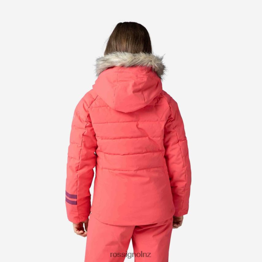 NZ Rossignol Girls Polydown Ski Jacket Pinklift F222Z21228 Tops