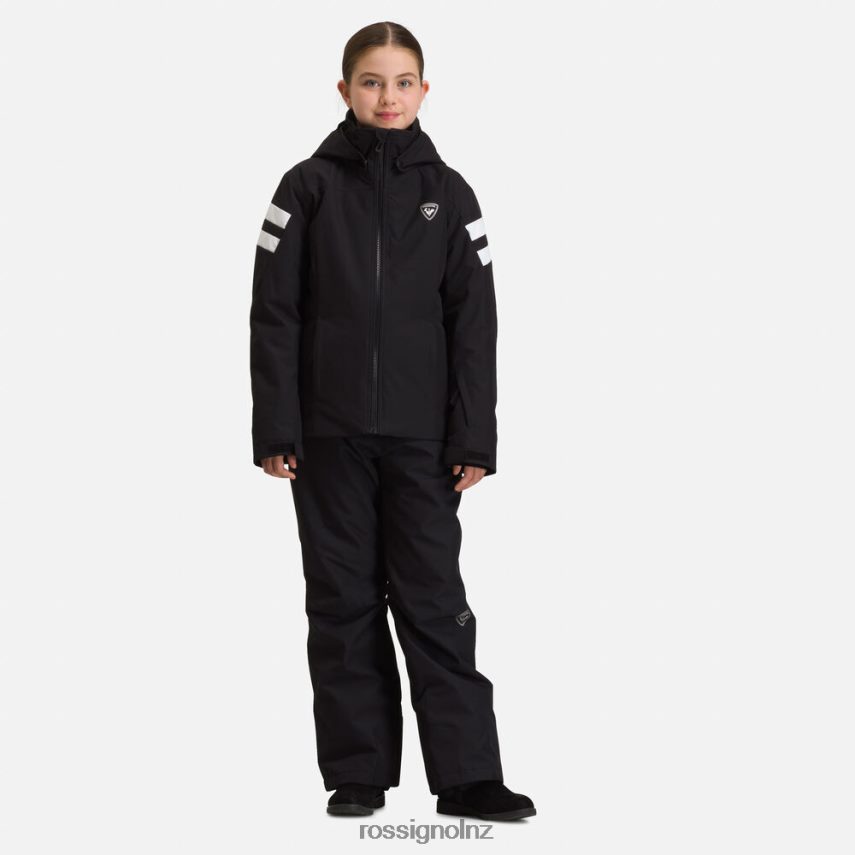 NZ Rossignol Girls Ski Jacket Black F222Z21236 Tops