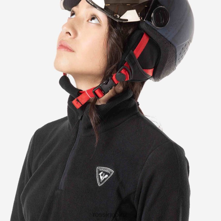 NZ Rossignol Girls Half-Zip Fleece Black F222Z21137 Tops