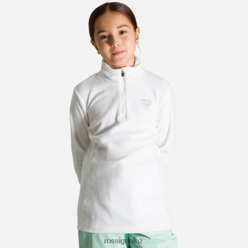 NZ Rossignol Girls Half-Zip Fleece White F222Z21144 Tops