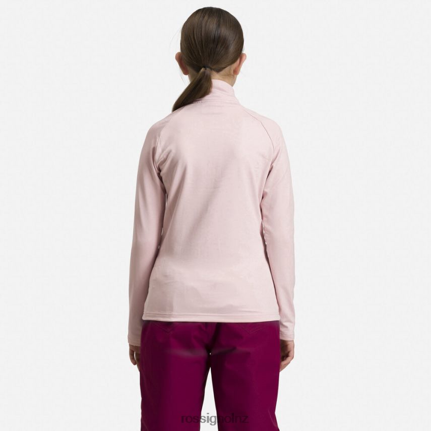 NZ Rossignol Girls Half-Zip Stretch Fleece Midlayer Powderpink F222Z21146 Tops