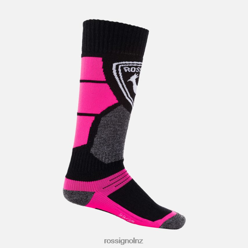 NZ Rossignol Juniors Premium Wool Ski Socks Fluopink F222Z21176 Accessories