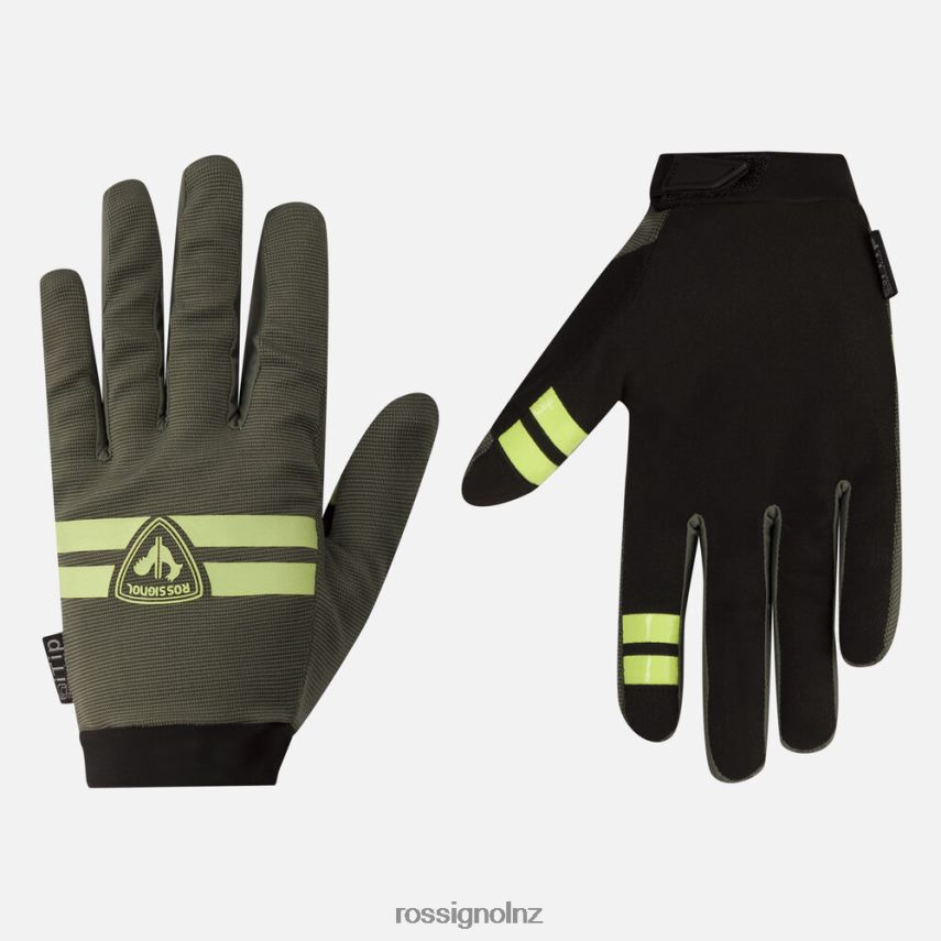 NZ Rossignol Men Full-Finger Mountain Bike Gloves Ebonygreen F222Z238 Accessories