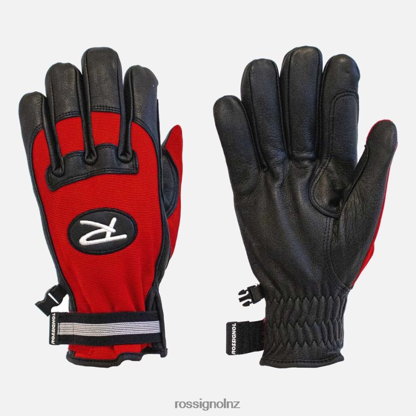 NZ Rossignol Men Throwback Glove BLACK/RED F222Z2294 Accessories