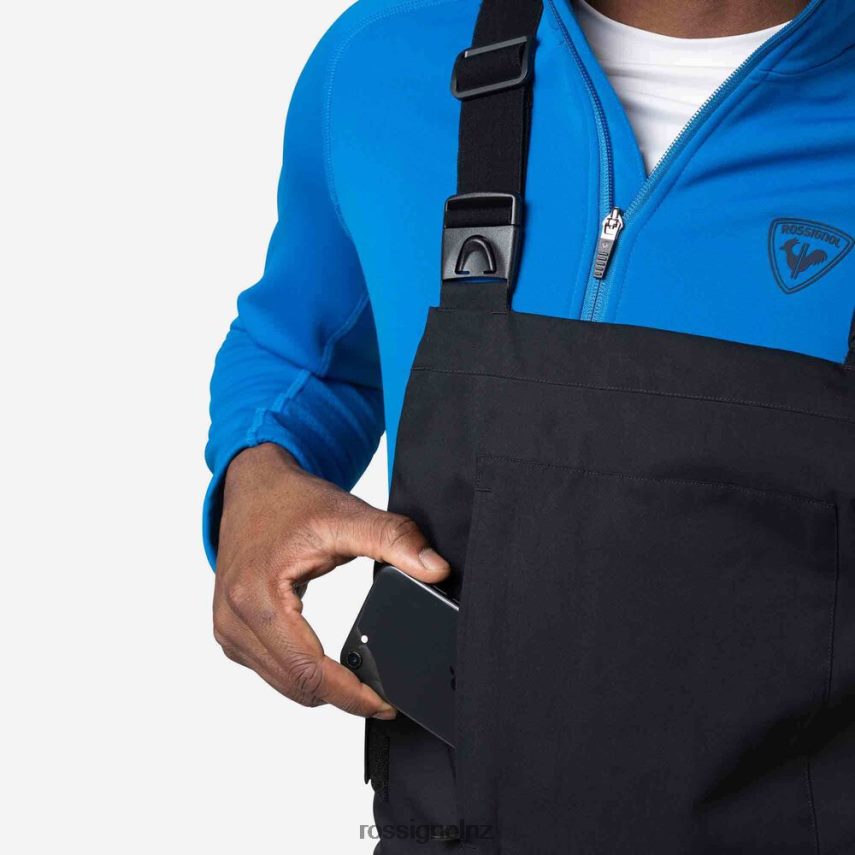 NZ Rossignol Men Relaxed Bib Pants Black F222Z2227 Bottoms