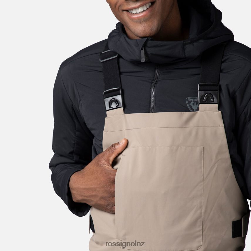 NZ Rossignol Men Relaxed Bib Pants Dune F222Z2388 Bottoms