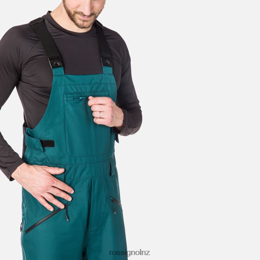 NZ Rossignol Men Skpr Three-Layer Bib Pants Deep Teal F222Z2586 Bottoms