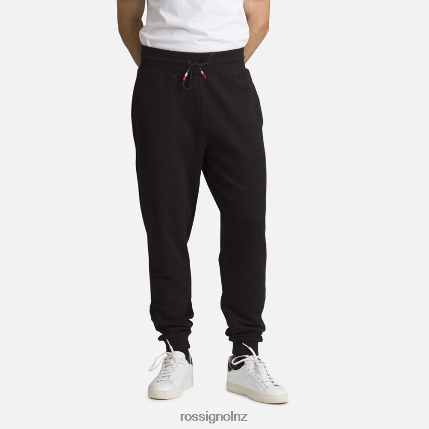 NZ Rossignol Men Logo Cotton Sweatpants Black F222Z2337 Bottoms