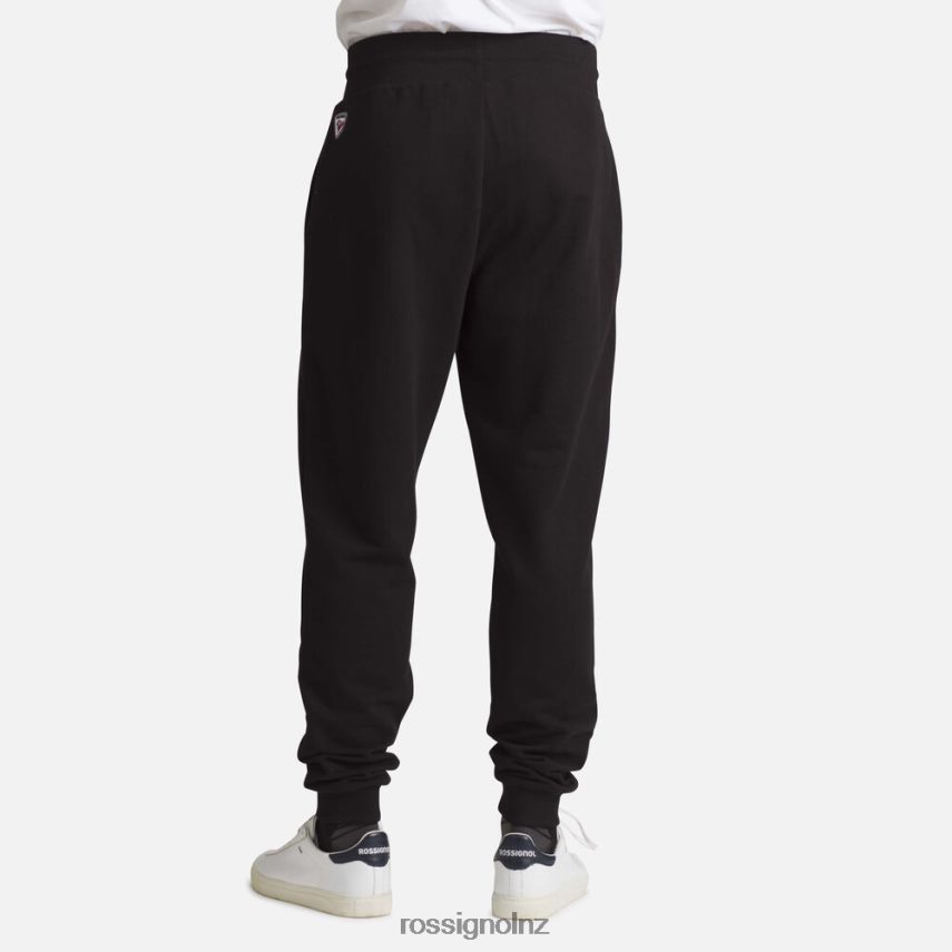 NZ Rossignol Men Logo Cotton Sweatpants Black F222Z2337 Bottoms