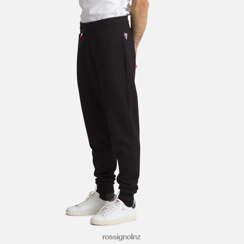 NZ Rossignol Men Logo Cotton Sweatpants Black F222Z2337 Bottoms
