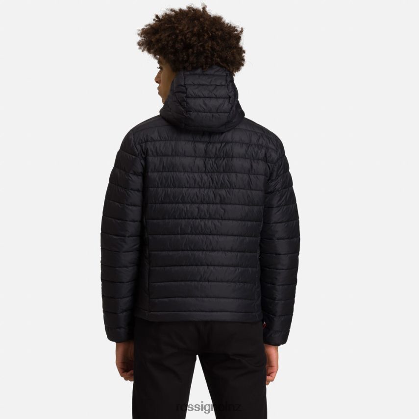 NZ Rossignol Men Hooded Insulated Jacket 180Gr Black F222Z2272 Tops