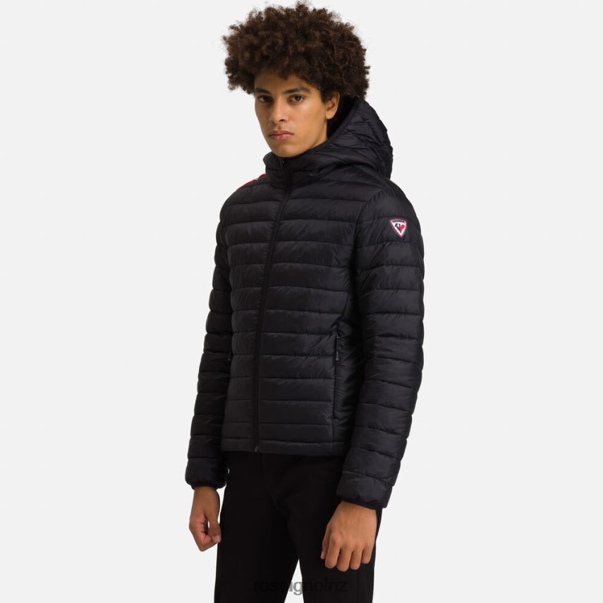 NZ Rossignol Men Hooded Insulated Jacket 180Gr Black F222Z2272 Tops