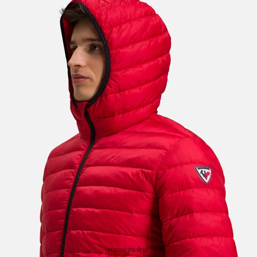 NZ Rossignol Men Hooded Insulated Jacket 180Gr Carmin F222Z2341 Tops