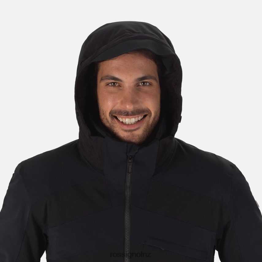 NZ Rossignol Men React Merino Ski Jacket Black F222Z2599 Tops