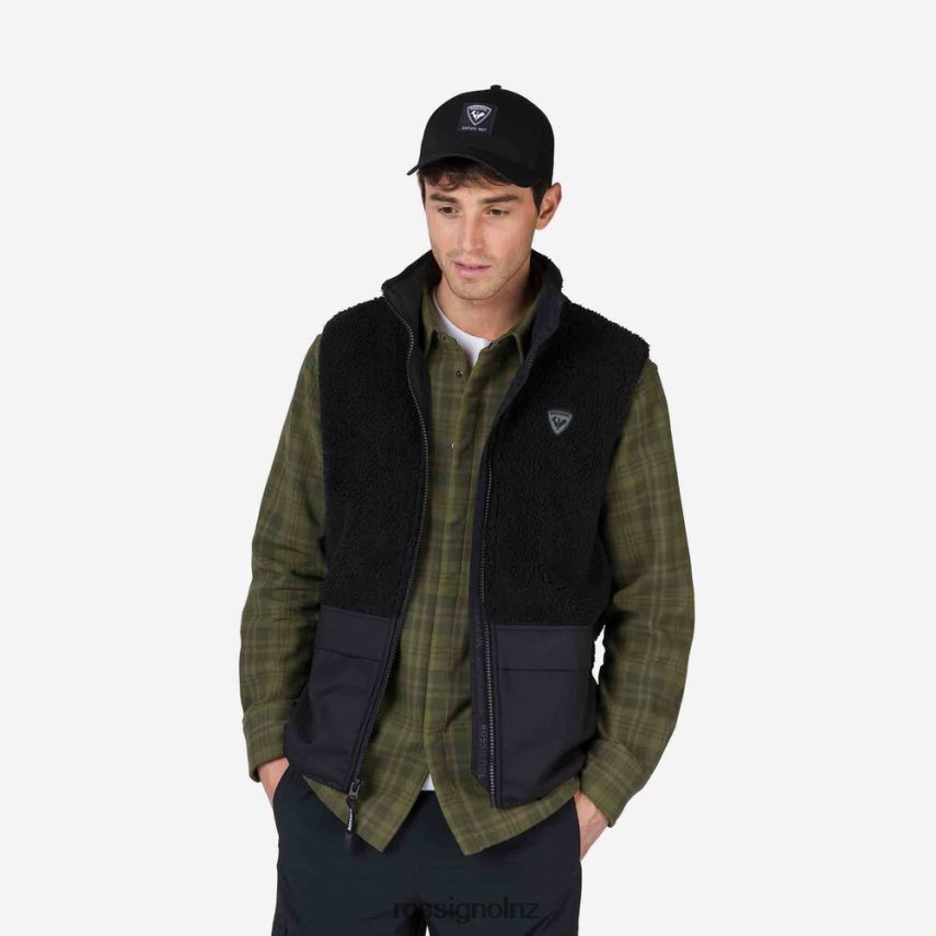 NZ Rossignol Men Fleece Vest Black F222Z2314 Tops