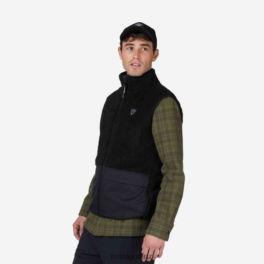 NZ Rossignol Men Fleece Vest Black F222Z2314 Tops