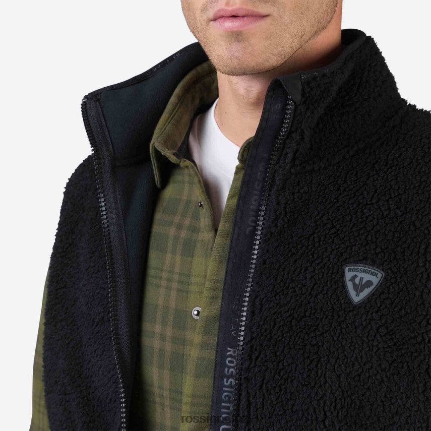 NZ Rossignol Men Fleece Vest Black F222Z2314 Tops