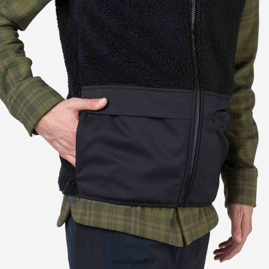 NZ Rossignol Men Fleece Vest Black F222Z2314 Tops