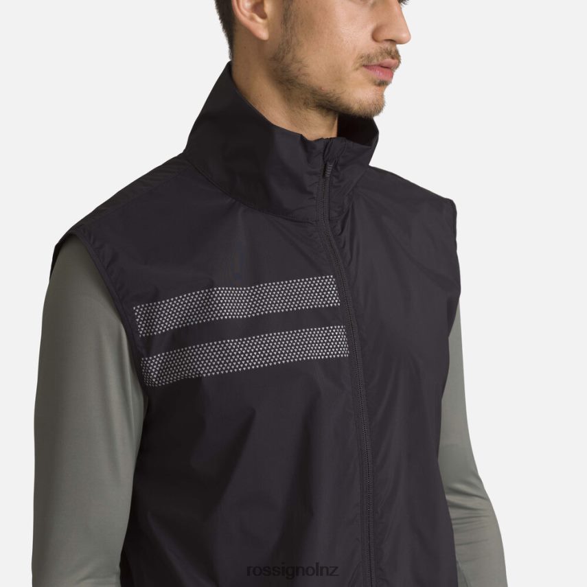 NZ Rossignol Men Lightweight Breathable Vest Black F222Z2408 Tops