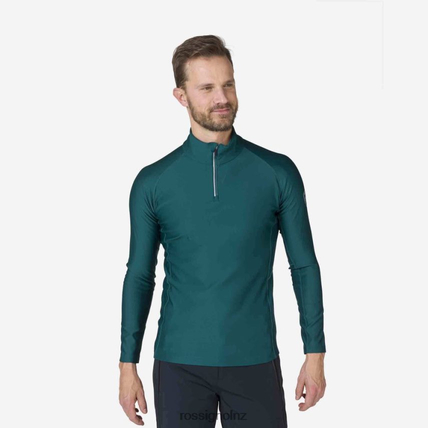 NZ Rossignol Men Classique Half-Zip Baselayer Top Deepteal F222Z2252 Tops