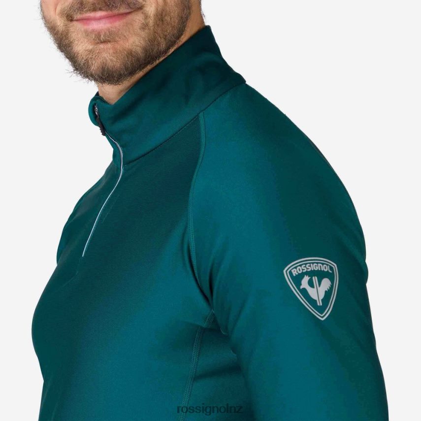 NZ Rossignol Men Classique Half-Zip Baselayer Top Deepteal F222Z2252 Tops