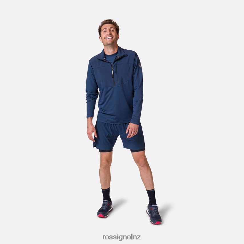 NZ Rossignol Men 1/2 Zip Midlayer Dark Navy F222Z2157 Tops