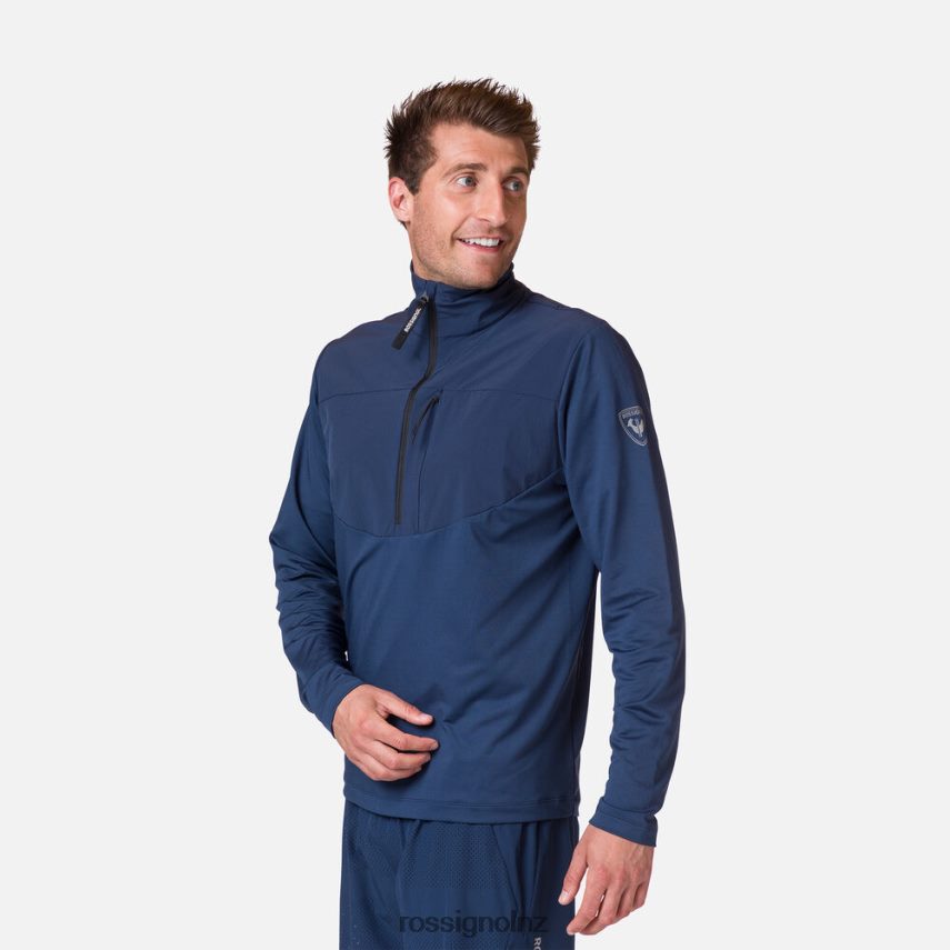 NZ Rossignol Men 1/2 Zip Midlayer Dark Navy F222Z2157 Tops