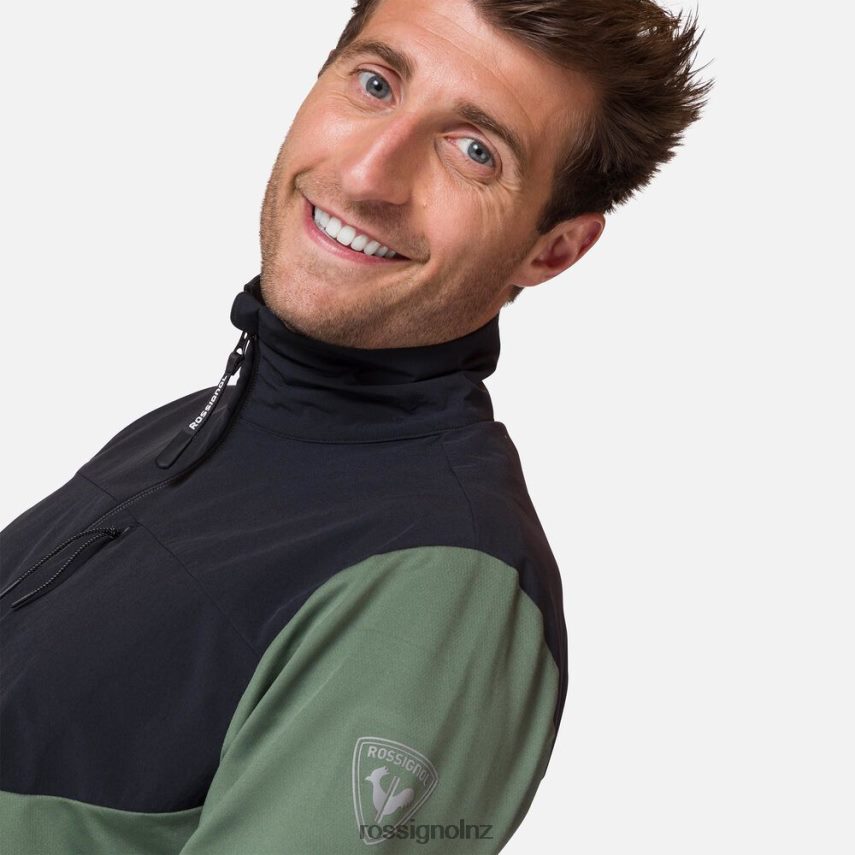 NZ Rossignol Men 1/2 Zip Midlayer Ebony Green F222Z2402 Tops