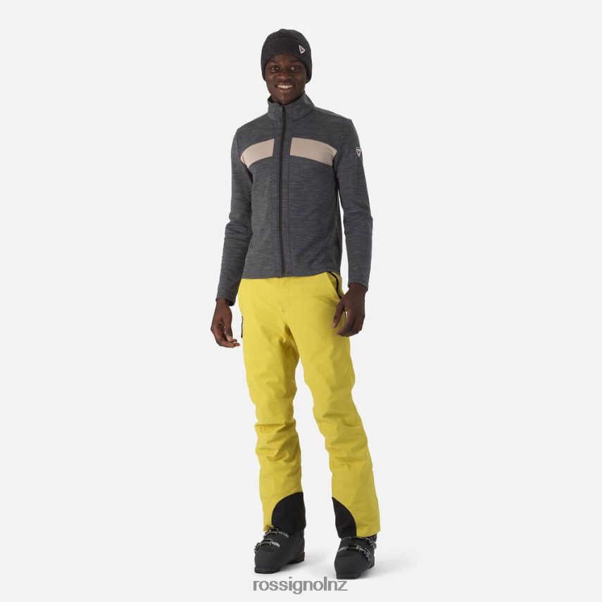 NZ Rossignol Men React Merino Full Zip Midlayer Black F222Z264 Tops