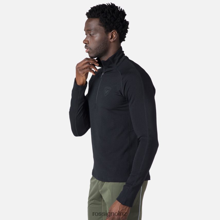 NZ Rossignol Men Skpr Half-Zip Midlayer Black F222Z2576 Tops