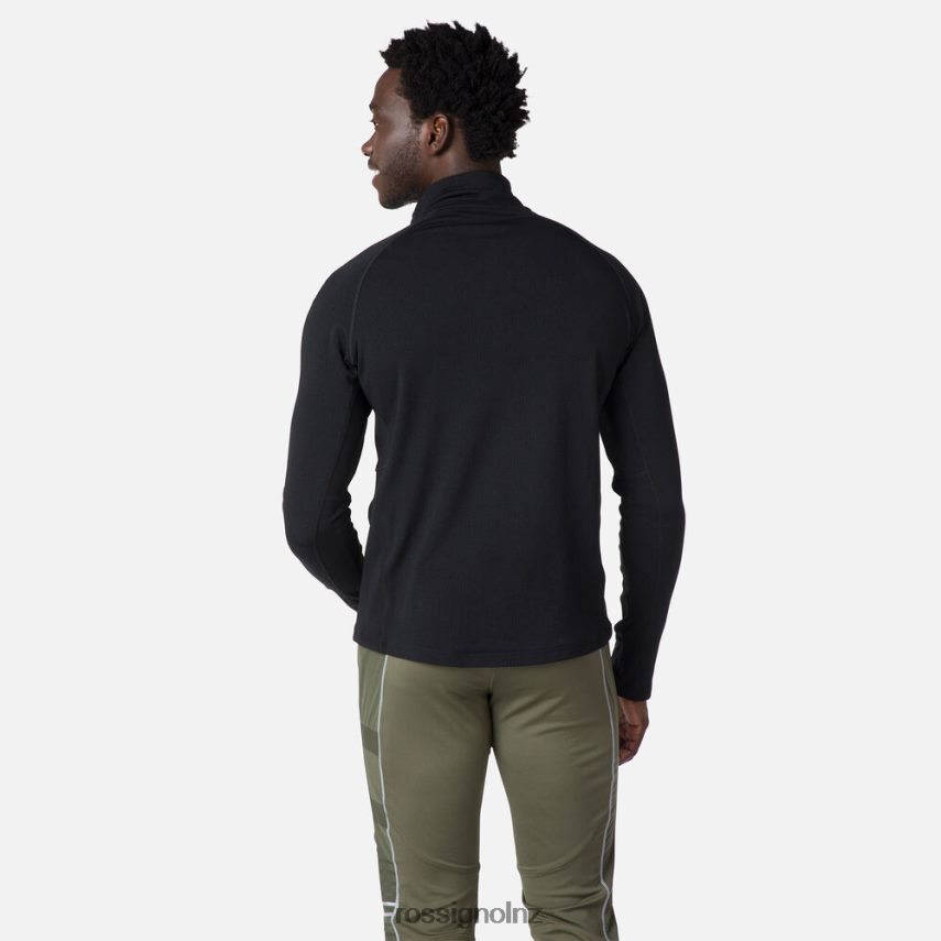 NZ Rossignol Men Skpr Half-Zip Midlayer Black F222Z2576 Tops