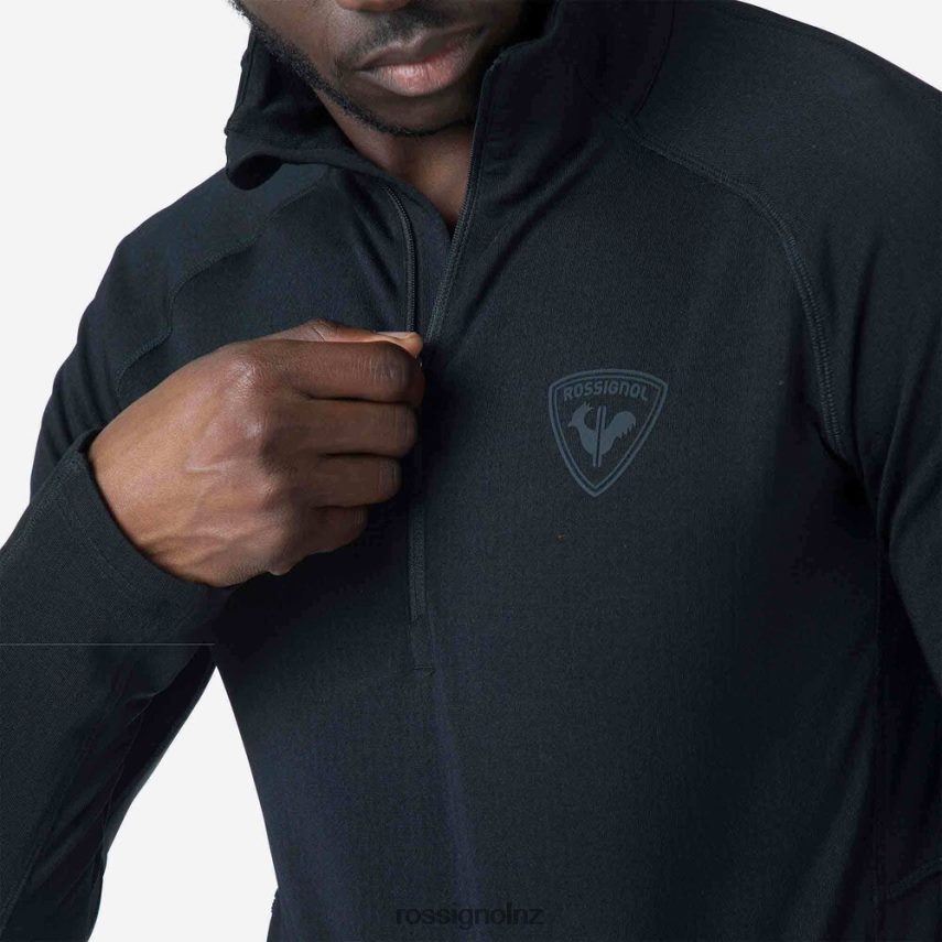 NZ Rossignol Men Skpr Half-Zip Midlayer Black F222Z2576 Tops