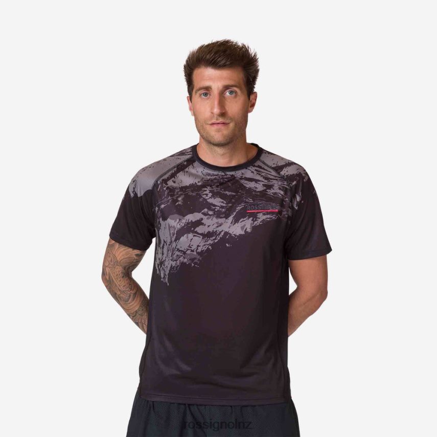 NZ Rossignol Men Lightweight Tee Black F222Z29 Tops