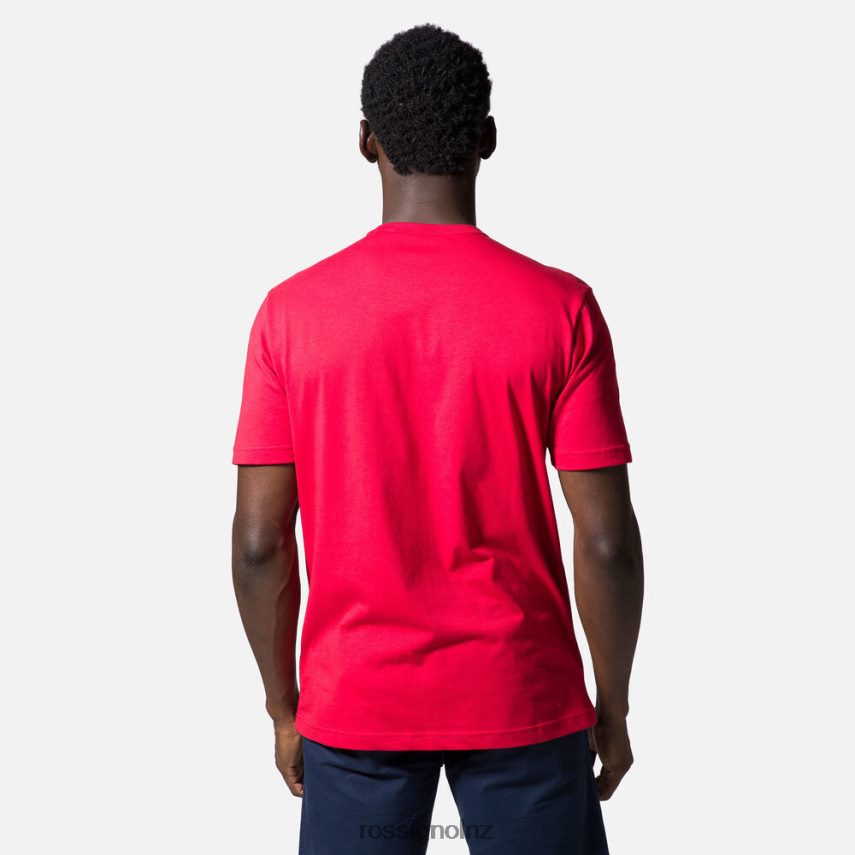 NZ Rossignol Men Logo Plain Tee Carmin F222Z2119 Tops