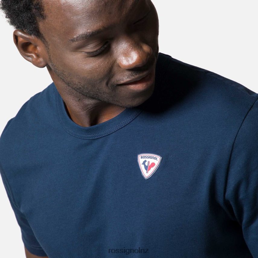 NZ Rossignol Men Logo Plain Tee Darknavy F222Z234 Tops